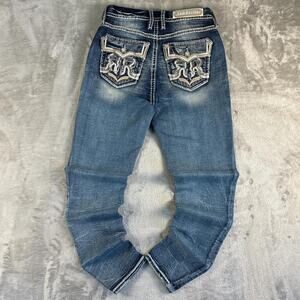 Rock Revival Nadine Ultra High Rise Curvy Ankle Skinny Embellished Denim Jeans